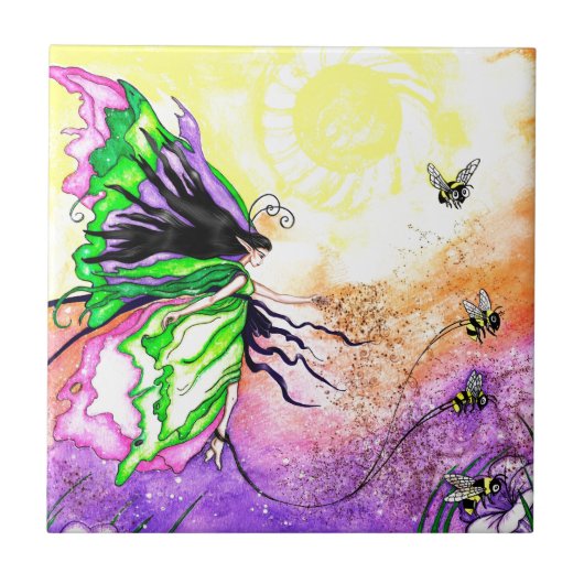 Die Pollinatenprominade Fliese (Vorderseite)