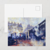 Die Pont de l'Europe von Monet, Postkarte (Vorne/Hinten)