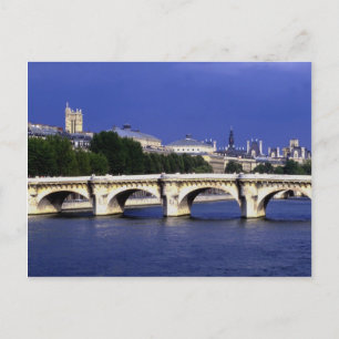 Die Pont-Neuf ist die älteste Brücke von Paris, Fr Postkarte