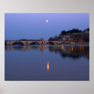 Die Pont St. Benezet-Brücke in Avignon an der Poster