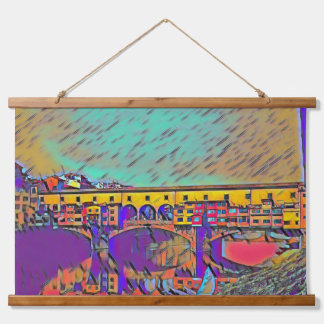 Die Ponte Vecchio Wandteppich Mit Holzrahmen