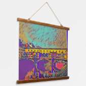 Die Ponte Vecchio Wandteppich Mit Holzrahmen (Gewinkelt)