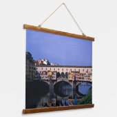 Die Ponte Vecchio Wandteppich Mit Holzrahmen (Gewinkelt)