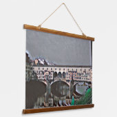 Die Ponte Vecchio Wandteppich Mit Holzrahmen (Gewinkelt)