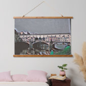 Die Ponte Vecchio Wandteppich Mit Holzrahmen (Schlafzimmer)