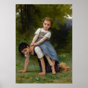 Die Pony-Back-Fahrt von William-Adolphe Bouguereau Poster