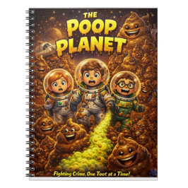 Die Poop-Planet Lustige Kinder-Weltraum-Abenteuer Notizblock