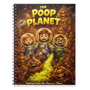 Die Poop-Planet Lustige Kinder-Weltraum-Abenteuer Notizblock