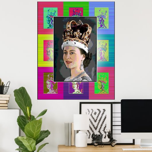 Die Pop Art Coronation Poster (Heimbüro)