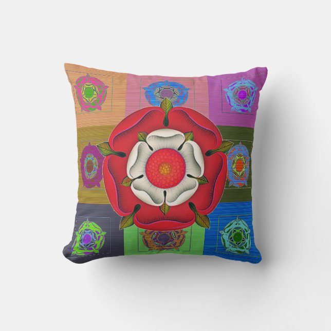 Die Pop-Kunst Tudor Rose Kissen (Vorderseite)