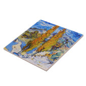 Die Poplars in Saint-Rémy, Van Gogh Fliese (Seite)