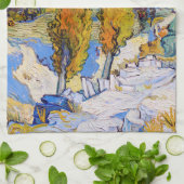 Die Poplars in Saint-Rémy, Van Gogh Geschirrtuch (Gefaltet)