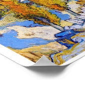 Die Poplars in Saint-Rémy, Van Gogh Poster (Ecke)