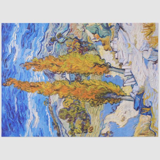 Die Poplars in Saint-Rémy, Van Gogh Seidenpapier (Vorderseite)