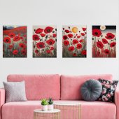 Die Poppies Bilderwand Sets (Wohnzimmer)