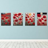 Die Poppies Bilderwand Sets (Holzboden)