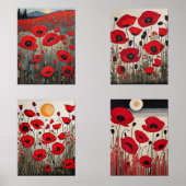 Die Poppies Bilderwand Sets (Vorderseite)