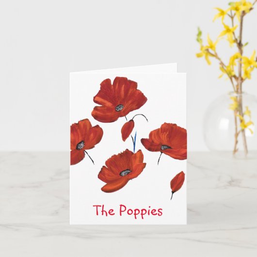 Die Poppies Karte (Gelbe Blume)