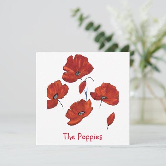 Die Poppies Karte (Stehend Vorderseite)