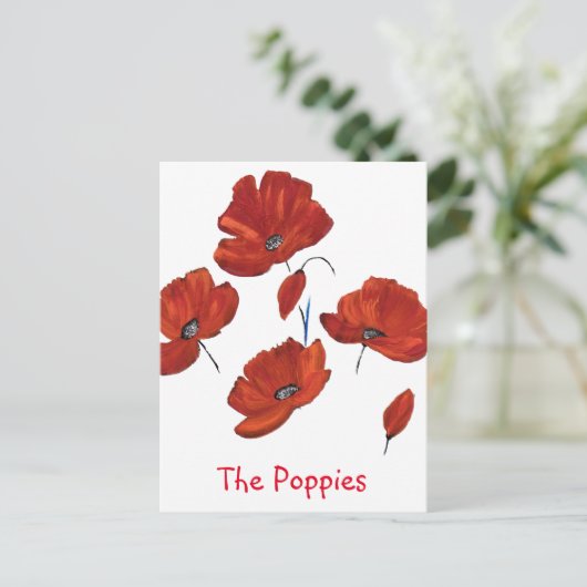 Die Poppies Postkarte (Stehend Vorderseite)