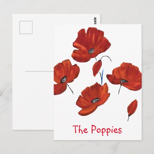 Die Poppies Postkarte (Vorne/Hinten)