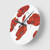 Die Poppies Runde Wanduhr (Winkel)