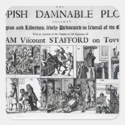 Die Population ist schädlich Quadratischer Aufkleber (Vorderseite)