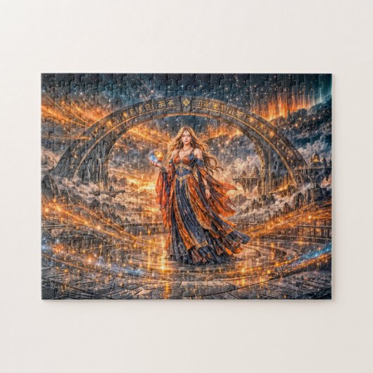 Die Portalmeisterin – Episches Fantasy-Puzzle Puzzle (Horizontal)