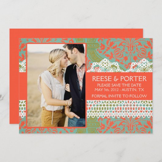 Die PORTER-Save the Date/Foto-Meldung Save The Date (Vorne/Hinten)