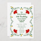 Die portugiesische Rooster-Geburtstagspartei Einladung (Vorne/Hinten)