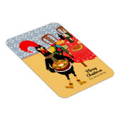 Die portugiesische Rooster-Liebe King Cake-Karte Magnet (Rechte Seite)