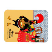 Die portugiesische Rooster-Liebe King Cake-Karte Magnet (Horizontal)