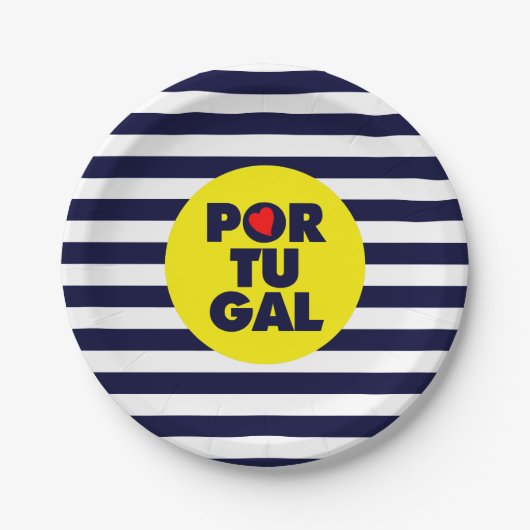 Die portugiesische Sonne Pappteller (Vorderseite)