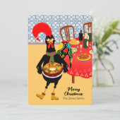 Die portugiesischen Rooster-Lieben King Cake Karte (Stehend Vorderseite)