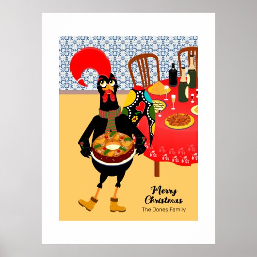 Die portugiesischen Rooster-Lieben King Cake Poster (Vorne)
