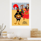 Die portugiesischen Rooster-Lieben King Cake Poster (Küche)