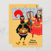 Die portugiesischen Rooster-Lieben King Cake Postkarte (Vorne/Hinten)