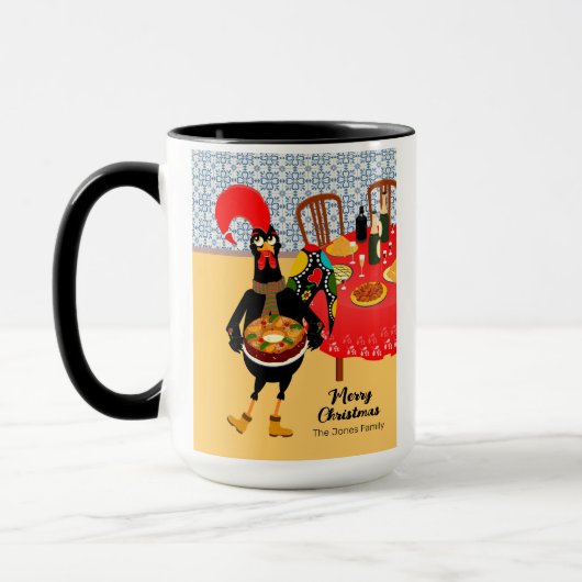 Die portugiesischen Rooster-Lieben King Cake Tasse (Links)