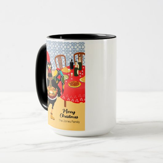 Die portugiesischen Rooster-Lieben King Cake Tasse (Vorderseite Links)