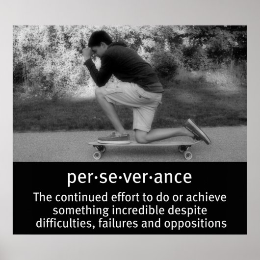 Die Pose des Longboard-Gebets Poster (Vorne)