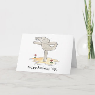 Die Pose Elefant-des übenden Yoga-Tänzers Karte