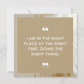 Die Positive Affirmationskarte richtig platzieren (Vorderseite)