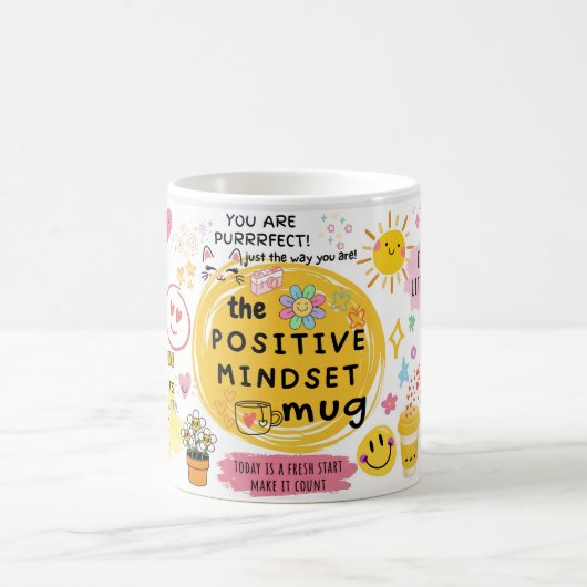 Die Positive Einstellung Kaffeetasse (Mittel)