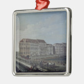 Die Post in Potsdam, 1784 Silbernes Ornament (Links)