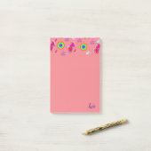 Die Post-it-Hinweise Rosa Herzen Post-it Klebezettel (Auf Schreibtisch)