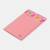 Die Post-it-Hinweise Rosa Herzen Post-it Klebezettel (angewinkelt)
