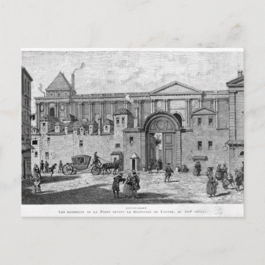 Die Post Paris Postkarte (Vorderseite)