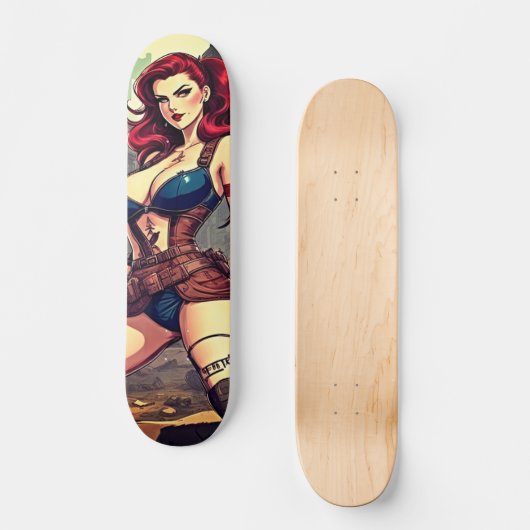 Die postapokalyptische Fantasie Skateboard (Vorderseite)