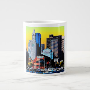 Die Poster Card des Custom House Boston USA Jumbo-Tasse