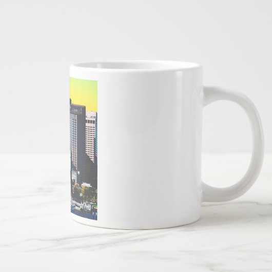 Die Poster Card des Custom House Boston USA Jumbo-Tasse (Rechts)
